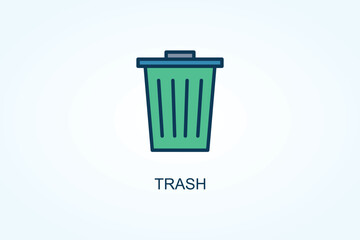 Trash Vector  Or Logo Sign Symbol Illustration