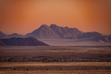 Fototapeta premium sunset in the mountains, Namibi Desert