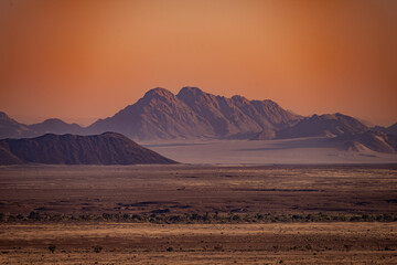 sunset in the mountains, Namibi Desert