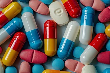 White mark question capsules isolated on a white background. Generative Ai