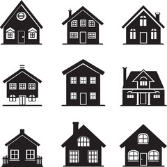 set of house icons