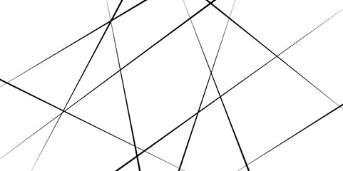 Random chaotic lines. Abstract geometric pattern. Outline monochrome texture.  Vector illustration.