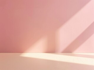 A pink wall with a white shadow on it