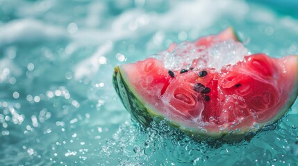 Fototapeta premium Summer landscape, Beach, water, wallpaper, AI generated