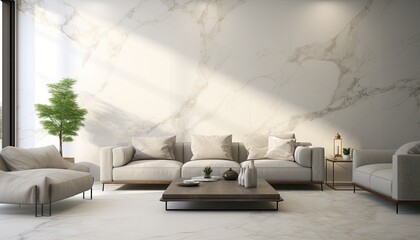 Fototapeta premium Elegant HomeInterior of living with sofa, Modern living room indoor design with the scene of a sofa
