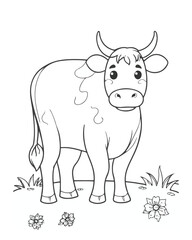 Animal coloring book page 