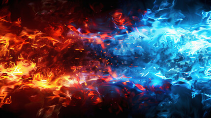 " 赤と青の戦う炎のバックグラウンド "
