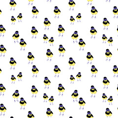 Seamless pattern with birds  Vector illustration
