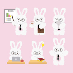 cute office bunny set
