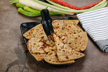 Indian Aloo Paratha - bread with potato