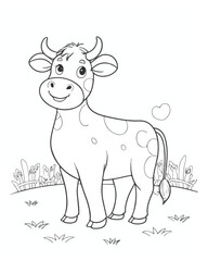 Animal coloring book page 