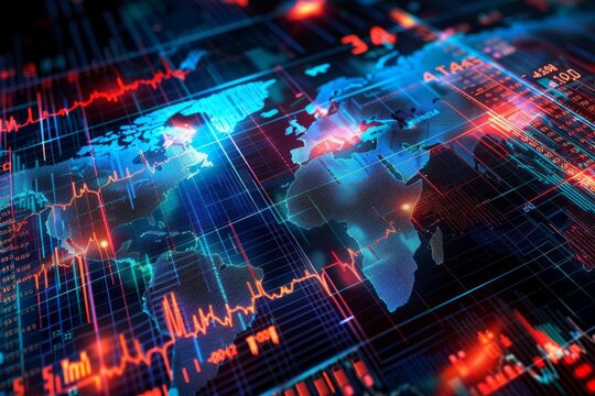 Visualization of stock market data and global economic connectivity