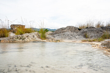 Sipoholon Hot Springs are hot springs in Tapanuli. This sulfur-containing bath was formed due to the eruption of Mount Martimbang
