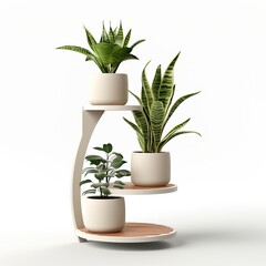 Plant stand ivory