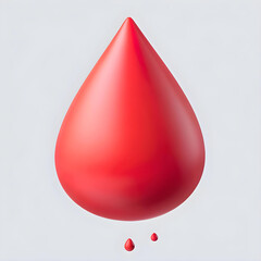 Obraz premium Red Blood Drop Red water drop blood donor day - 1
