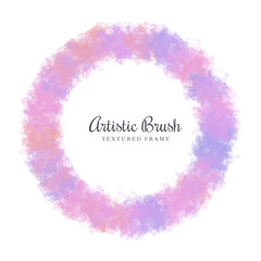 Artistic brush textured paint colorful frame