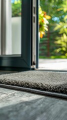 Welcoming Door Mat at the Entrance. Generative ai