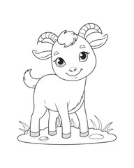Animal coloring book page 