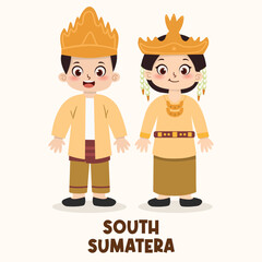 Traditional indonesian clothes from Sumatera Selatan