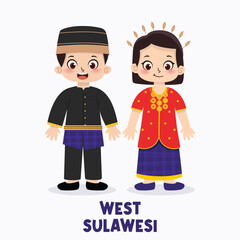Traditional indonesian clothes from West Sulawesi