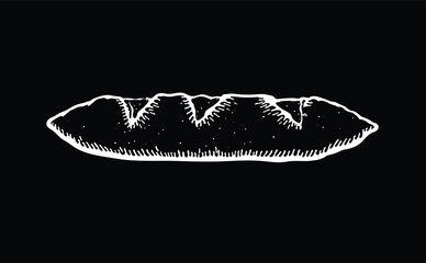 Vector illustration of a mini baguette