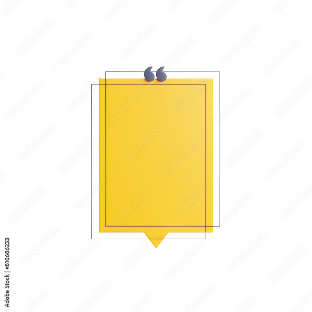 Poster 3d rendering quote frames box blank templates realistic minimal text info design box banner design