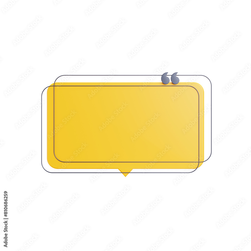 Poster 3d rendering quote frames box blank templates realistic minimal text info design box banner design