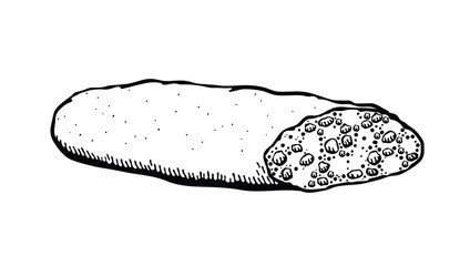 Vector illustration of a Ciabatta bread