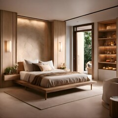 bedroom interior with bed