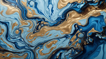 A stunning blue color liquid abstract background design wallpaper