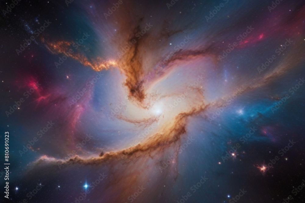 Wall mural the planet in space as a background