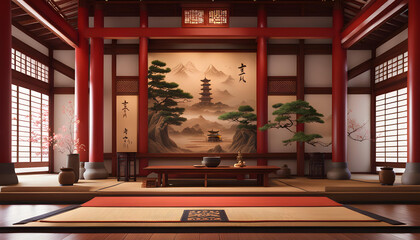 inside the japanese temple