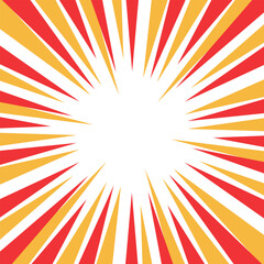 カラフルな集中線のイラスト素材