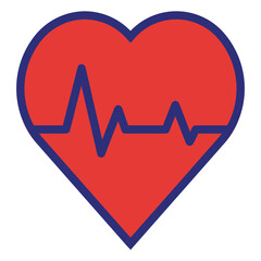 Heart filled line icon illustration. Perfect for website mobile app presentation. Suitable for any user interface and user experience