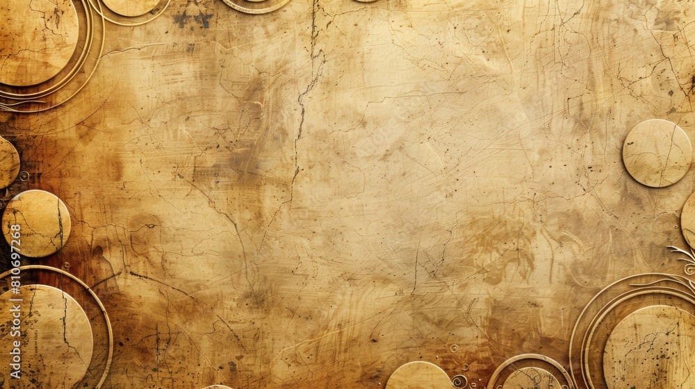 Poster circles along the edges of the page framing a blank space in the center for symbol or text.