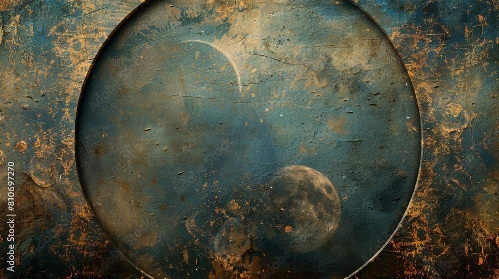 Poster circles along the edges of the page framing a blank space in the center for symbol or text.