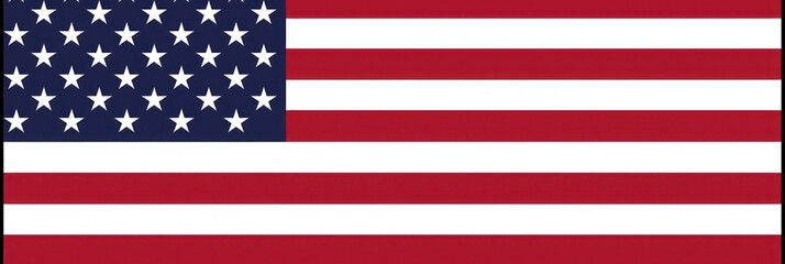 Naklejka premium Clean and simple American flag illustration