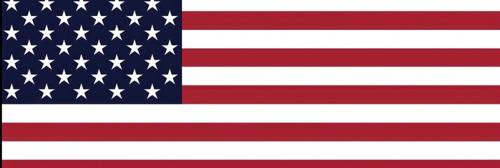 Naklejka premium Classic American flag with sharp colors