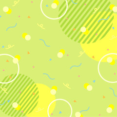 幾何学模様のポップな背景　黄緑　正方形