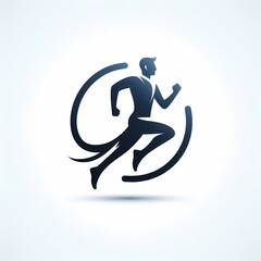 simple jogging logo design
