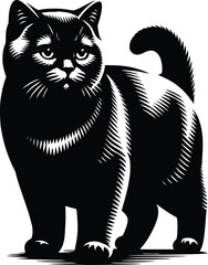 cat silhouette vector