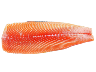 Fresh, never frozen sockeye salmon fillet.