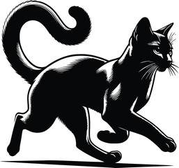 cat silhouette vector