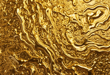 Glowing fluid liquid gold texture