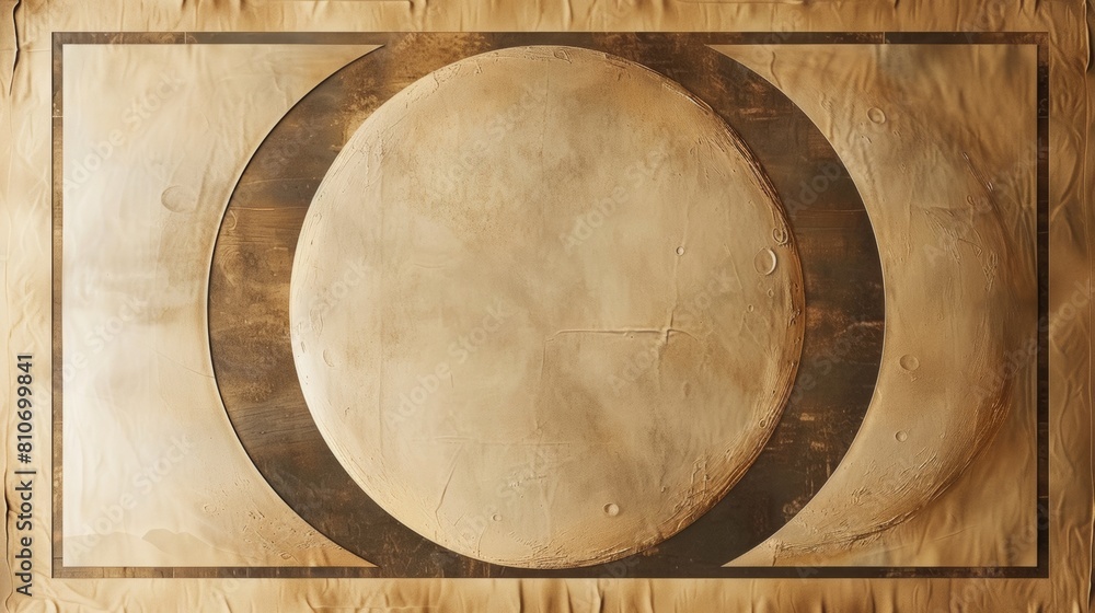 Fototapete circles along the edges of the page framing a blank space in the center for symbol or text.