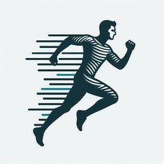 Obraz premium simple jogging logo design