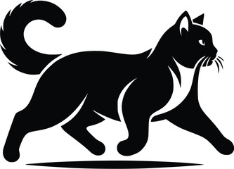 Obraz premium cat silhouette vector