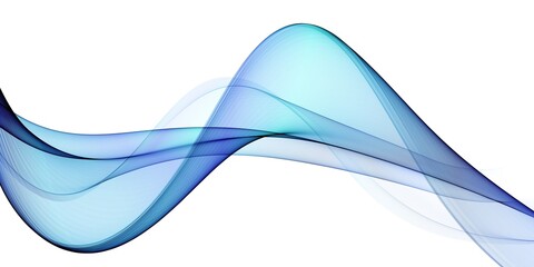 Abstract shiny bright blue waves banner design