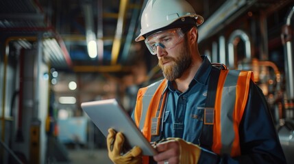 The Focused Engineer with Tablet
