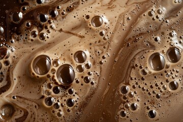 Coffee chocolate brown color iquid drink texture background - generative ai